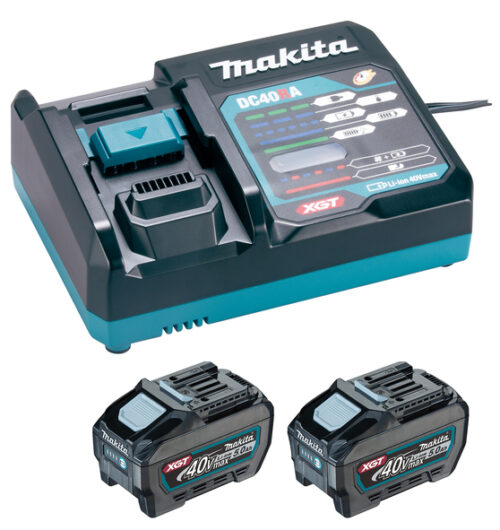 MAKITA (1911V6-0) XGT POWERPACK 2x 5,0Ah/40V + ENKELE SNELLADER