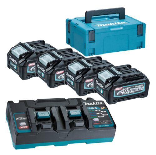 MAKITA (191U28-6) XGT POWERPACK 4x 4,0Ah/40V + DUBBELE SNELLADER